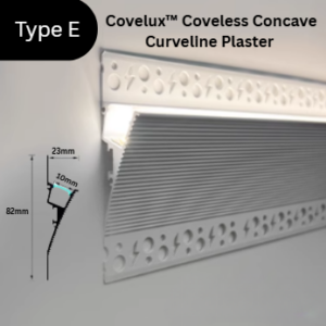 Covelux™ Coveless Series, Covecave Curveline Plaster Ceiling Profile LED Light