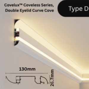 Covelux™ Coveless Series, Double Eyelid Curve Cove Profile LED Light