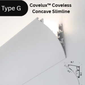 Covelux™ Coveless Series, Concave Slimline Profile LED Light