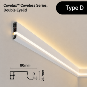 Covelux™ Coveless Series, Double Eyelid Curve Cove Profile LED Light