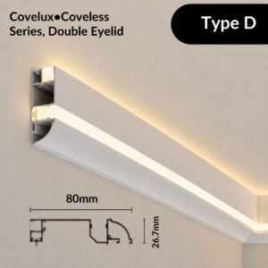 Covelux™ Coveless Series, Double Eyelid Curve Cove Profile LED Light